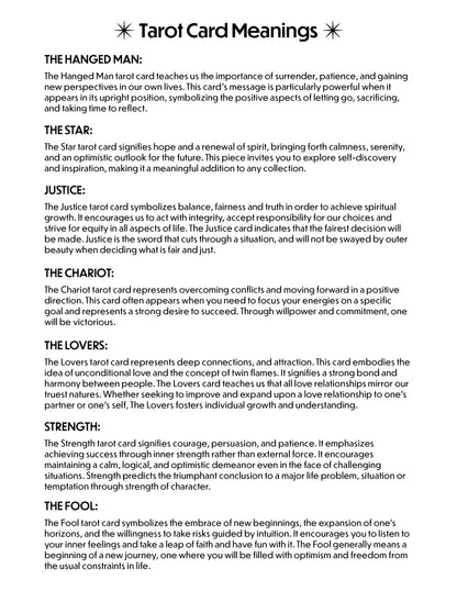 Tarot Coloring Pages (Free)