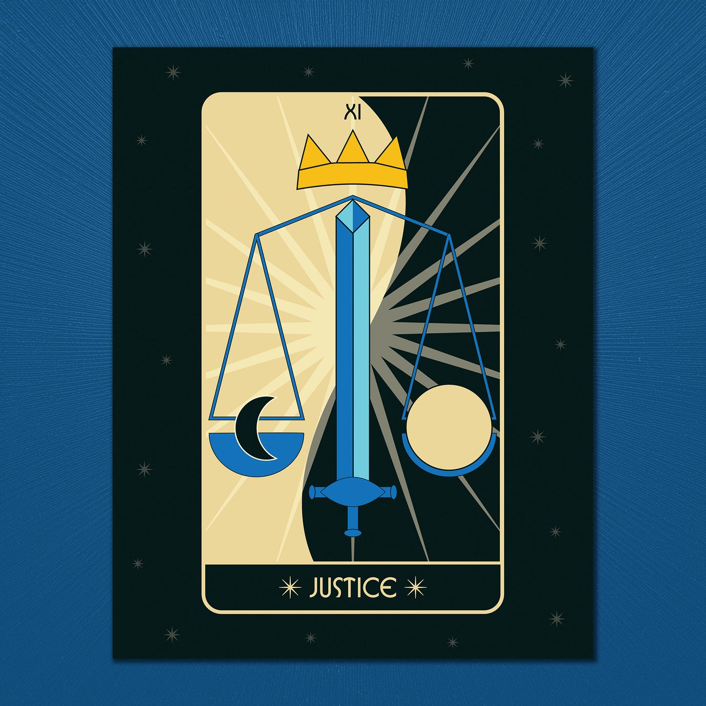 Justice Tarot Art Print