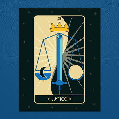 Justice Tarot Art Print