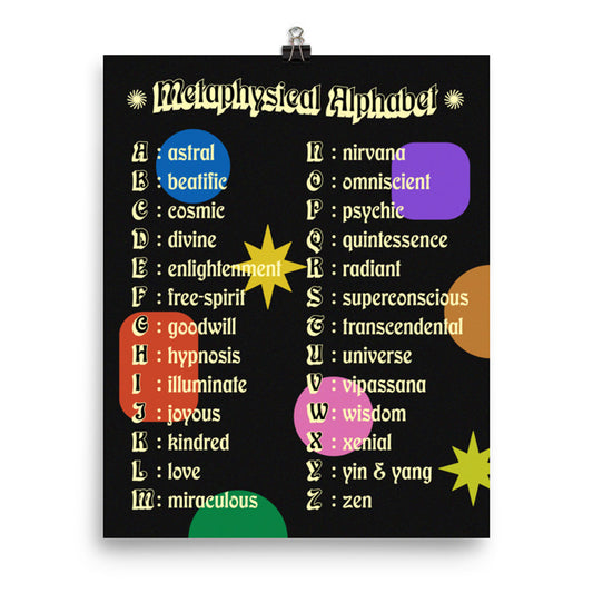 Metaphysical Alphabet Print