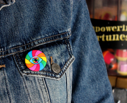 Rainbow Eye Button