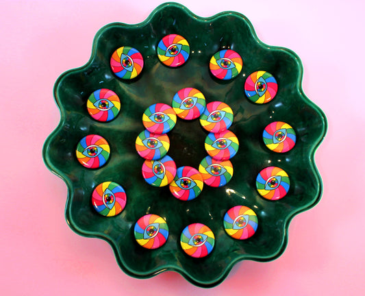Rainbow Eye Button