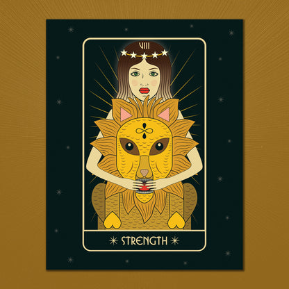 Strength Tarot Art Print