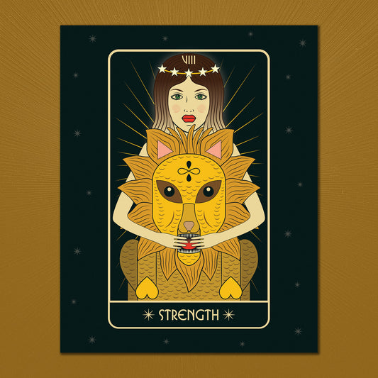 Strength Tarot Art Print