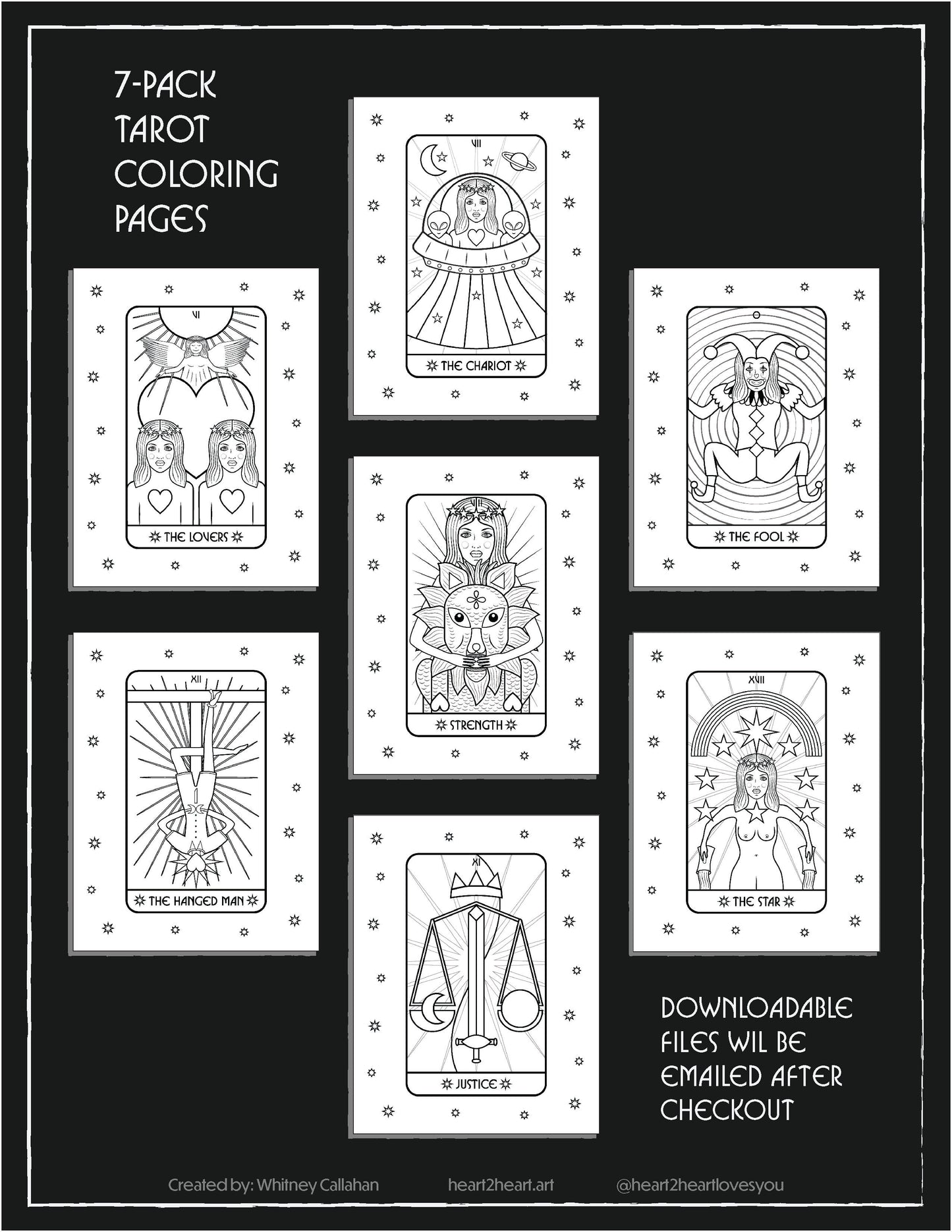 Tarot Coloring Pages (Free)
